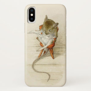 Mouse Reading Newspaper iPhone X Case