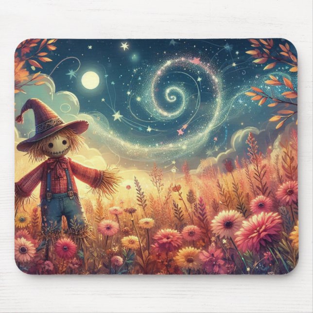 Mouse scarecrow mouse pad (Front)