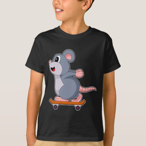 Mouse Skater Skateboard Sports T_Shirt