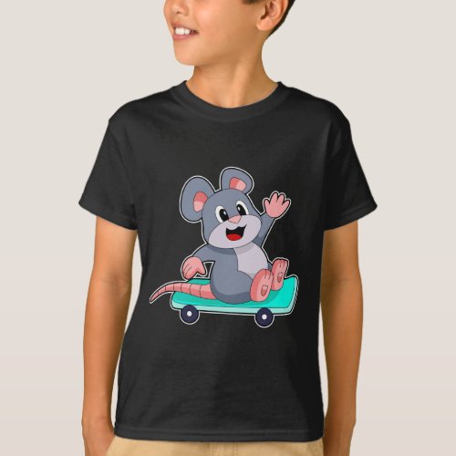Mouse Skater Skateboard T_Shirt