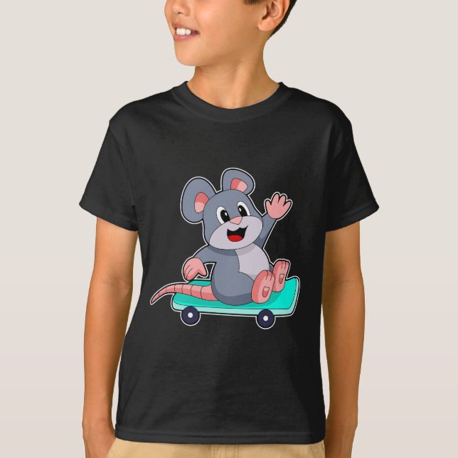 Mouse Skater Skateboard T-Shirt (Front)