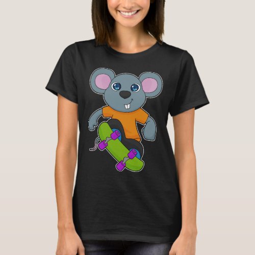 Mouse Skater Skateboard T_Shirt