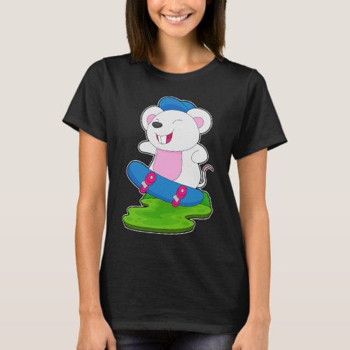 Mouse Skater Skateboard T_Shirt