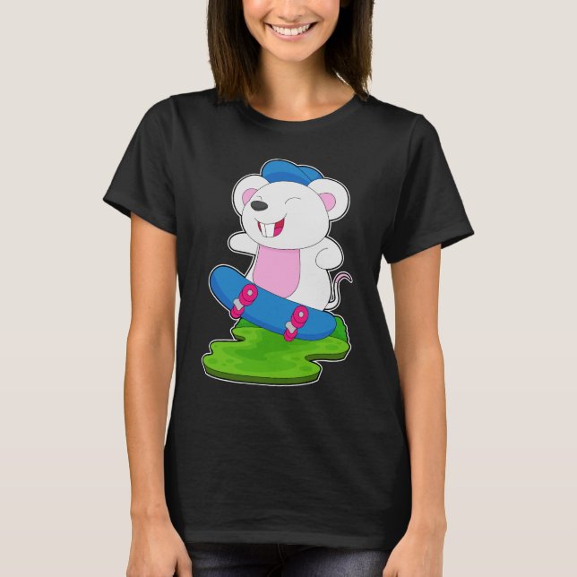 Mouse Skater Skateboard T-Shirt (Front)