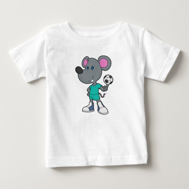 Mouse Soccer player Soccer Baby T-Shirt (Front)