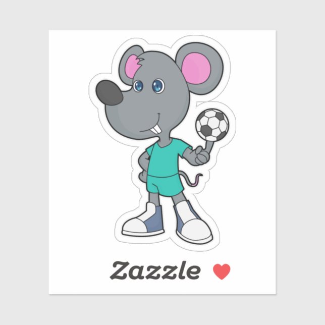 Mouse Soccer player Soccer Sticker (Sheet)