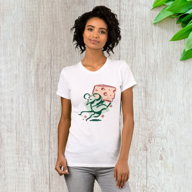 Mouse Stealing Cheese Funny Cute Rodent T-Shirt (Creator Uploaded)