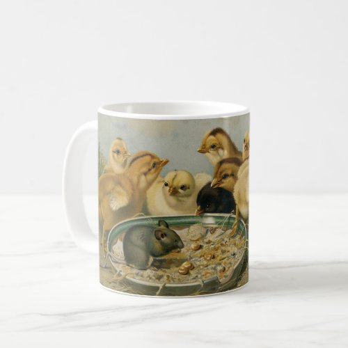 Mouse Stealing Chicks Food Coffee Mug