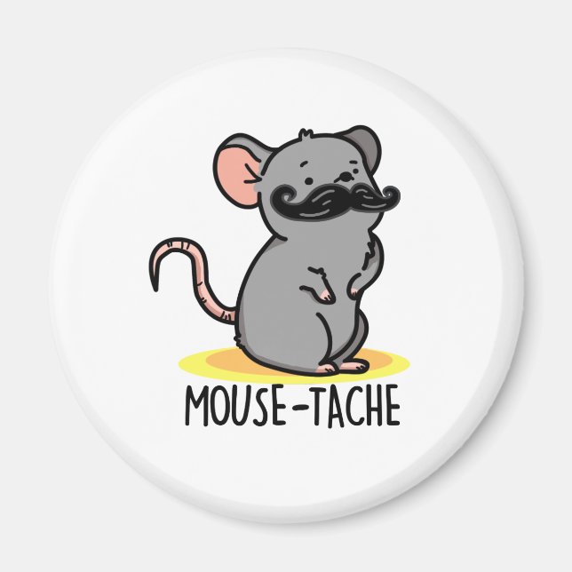 Mouse-tache Funny Mouse Pun  Magnet (Front)