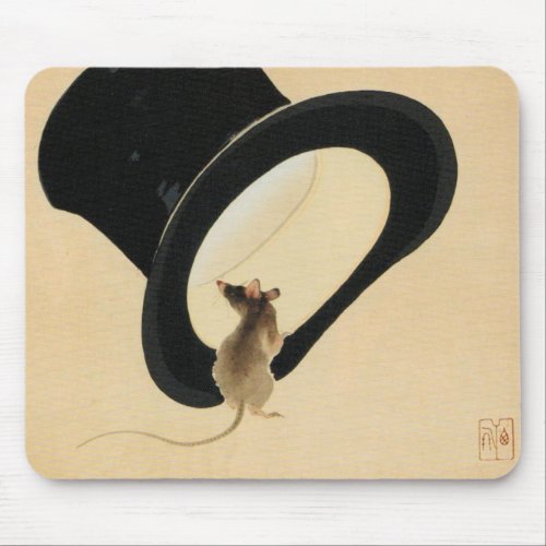 Mouse Top Hat Chinese Rat Year Zodiac Birthday Mp Mouse Pad
