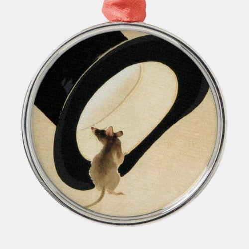 Mouse Top Hat Chinese Rat Year Zodiac Birthday MRO Metal Ornament
