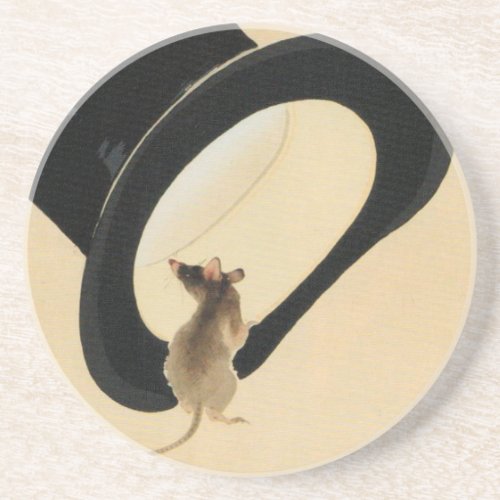 Mouse Top Hat Chinese Rat Year Zodiac Birthday RC Drink Coaster