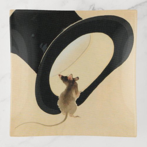 Mouse Top Hat Chinese Rat Year Zodiac Birthday STT Trinket Tray