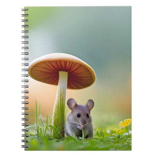 Mouse Under A Mushroom Notebook