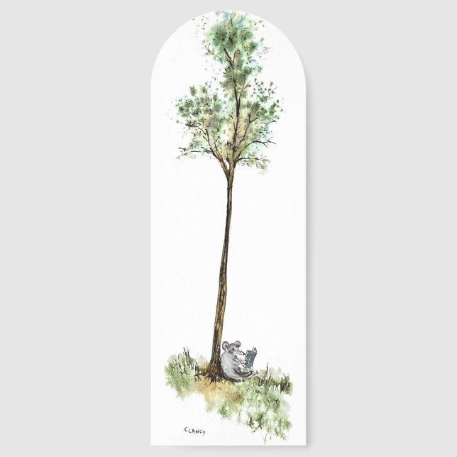 Mouse under a reading tree bookmarks (Front)