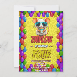 Mouse Unique Personalized Birthday Invite Kids