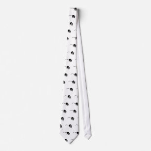 Mouse Vintage Wood Engraving Neck Tie