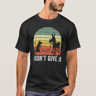 mouse walking a donkey i don't give rats T-Shirt