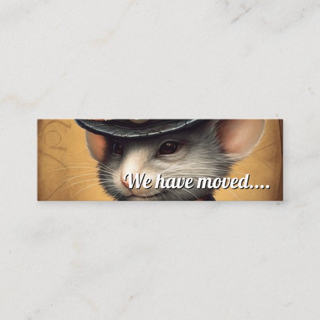 Mouse We have moved Mini Business Card (Front)