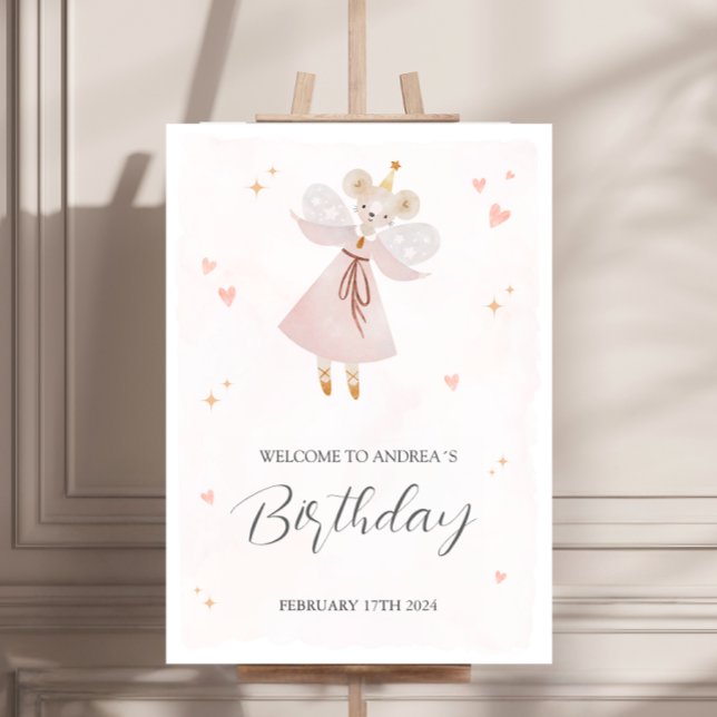 Mouse Welcome Sign, Cute Printable Birthday Templa Foam Board (Creator Uploaded)