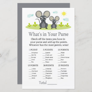 Mouse What's in your purse game baby shower