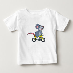 Mouse with Bicycle Baby T-Shirt