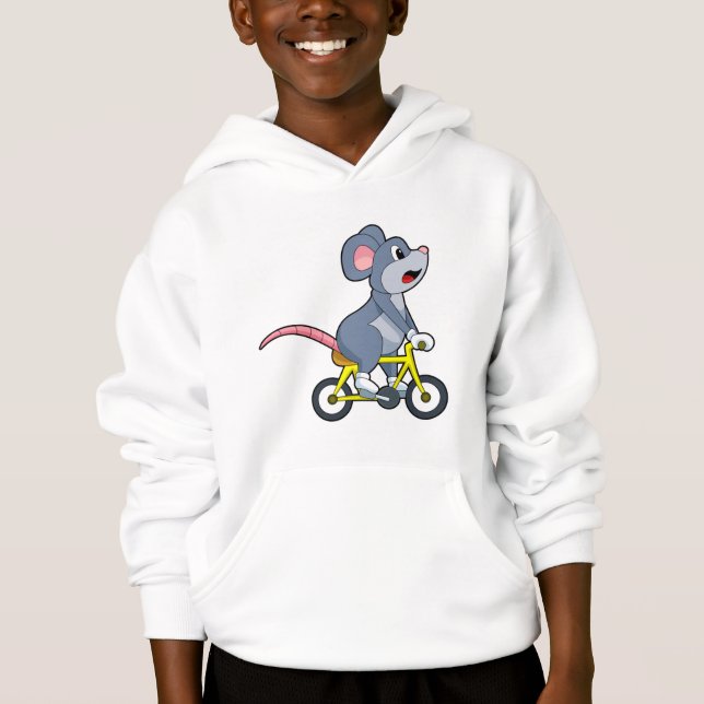 Mouse with Bicycle Hoodie (Front)