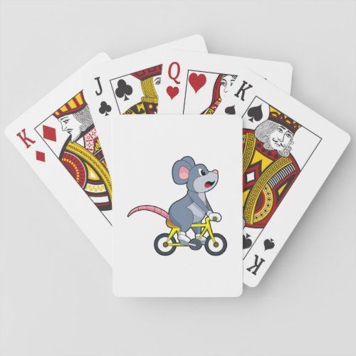 Mouse with Bicycle Playing Cards