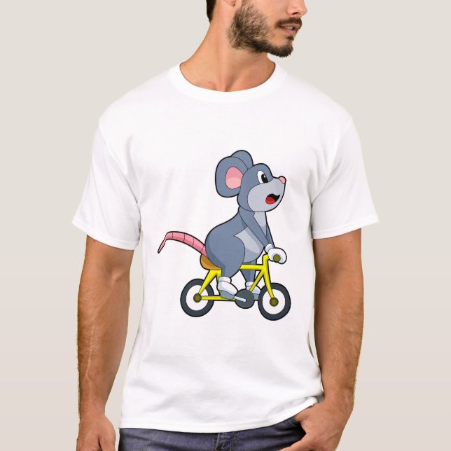 Mouse with Bicycle T-Shirt (Front)