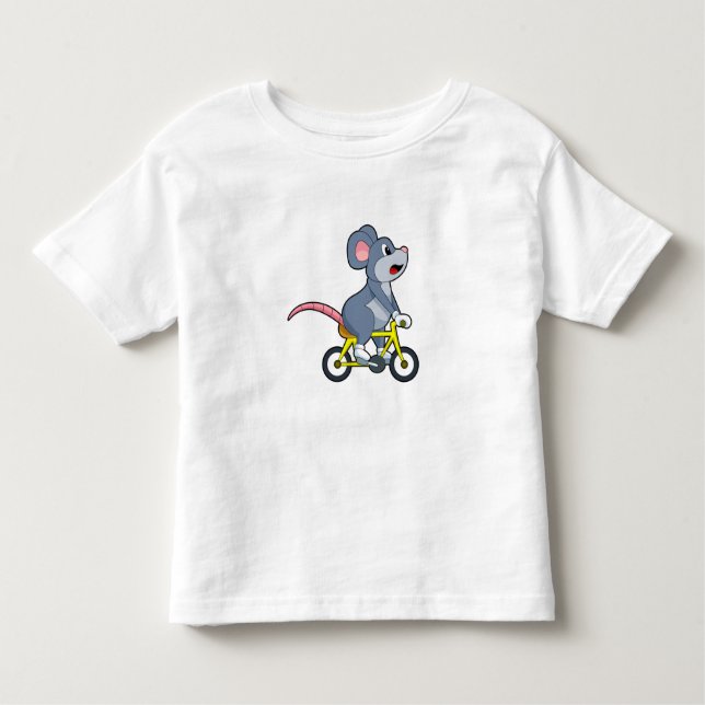 Mouse with Bicycle Toddler T-shirt (Front)