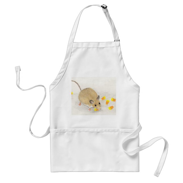 Mouse with Candy Corns Adult Apron (Front)