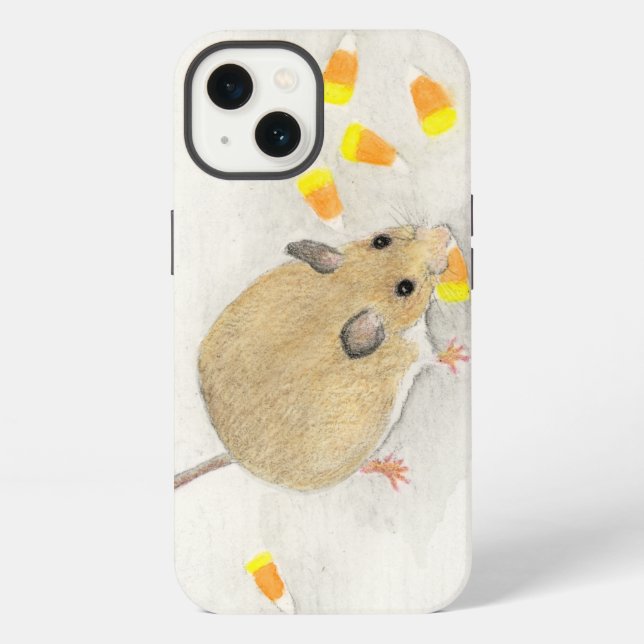 Mouse with Candy Corns Iphone Case (Back)