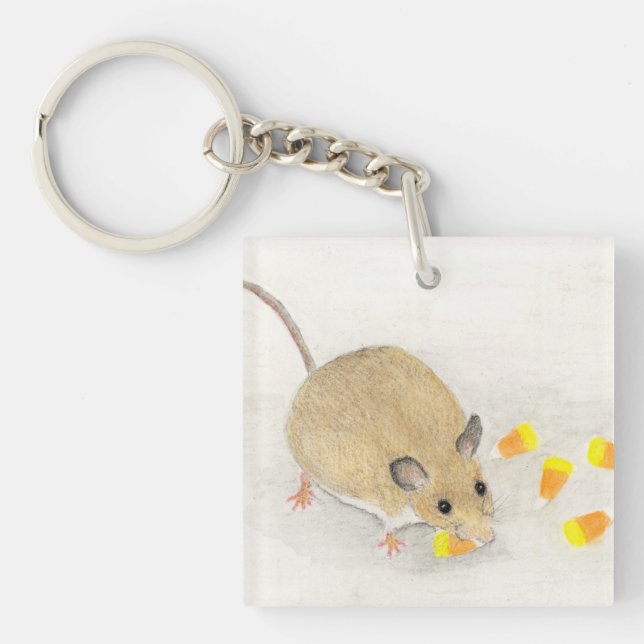 Mouse with Candy Corns Keychain (Front)