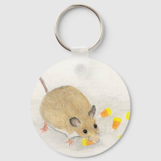 Mouse with Candy Corns Keychain (Front)