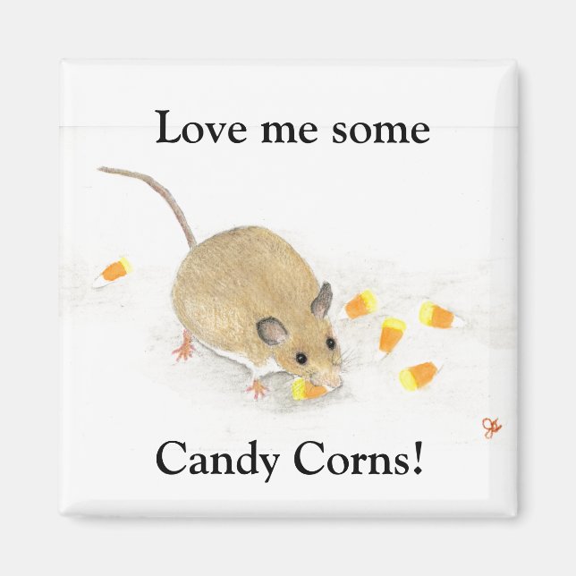 Mouse with Candy Corns Magnet (Front)