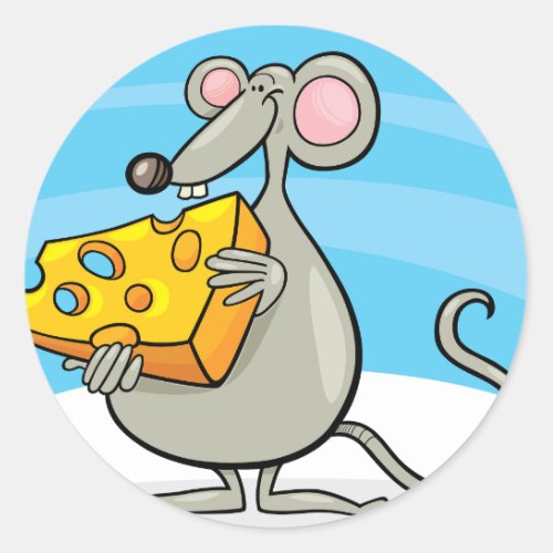 Mouse With Cheese Stickers