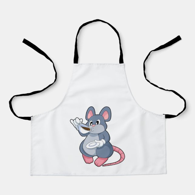 Mouse with Coffee Cup Apron (Front)