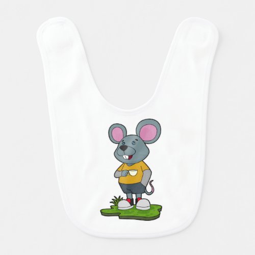 Mouse with Coffee cup Baby Bib