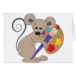 mouse with paint-artist cards