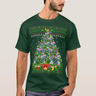 Mouse Xmas Lighting Tree Santa Mouse Ugly Christma T-Shirt