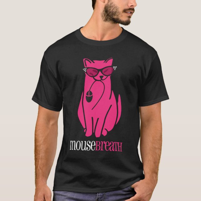 mousebreath.com tshirt - feline lifestyle magazine (Front)