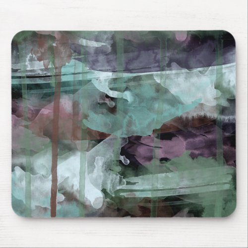 Mousemat Abstract painting aqua blue green Mouse Pad