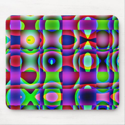 Mousemat Abstract Trippy Squares Psychedelic Mouse Pad