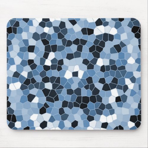 Mousemat Bright Light to Dark Blue Tiles Design Mouse Pad