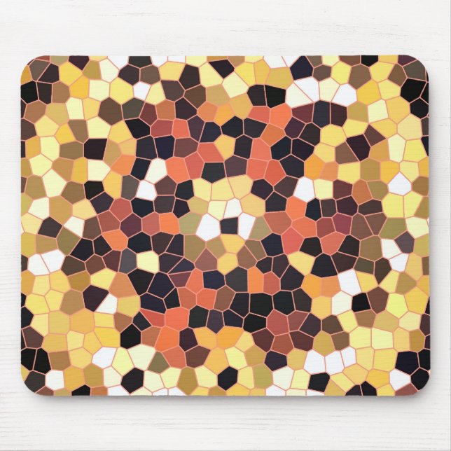 Mousemat Bright Light to Dark Oranges Tiles Design Mouse Pad (Front)