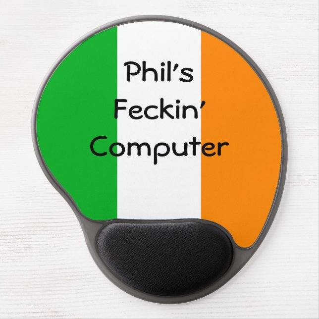 Mousemat Irish flag with text Ireland Mrs Brown Gel Mouse Pad (Front)