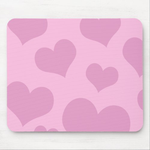 Mousemat Pastel Pink Hearts Mouse Pad