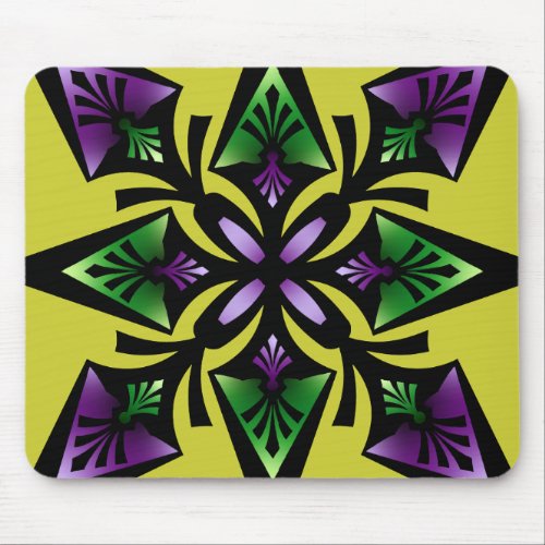 Mousemat Spearhead Flower Purple Green Mouse Pad