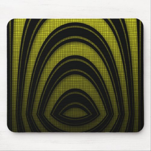 Mousemat Yellow Black Abstract Arch Mouse Pad