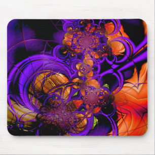 Mousepad Abstract Metal Purple Orange Crochet 2